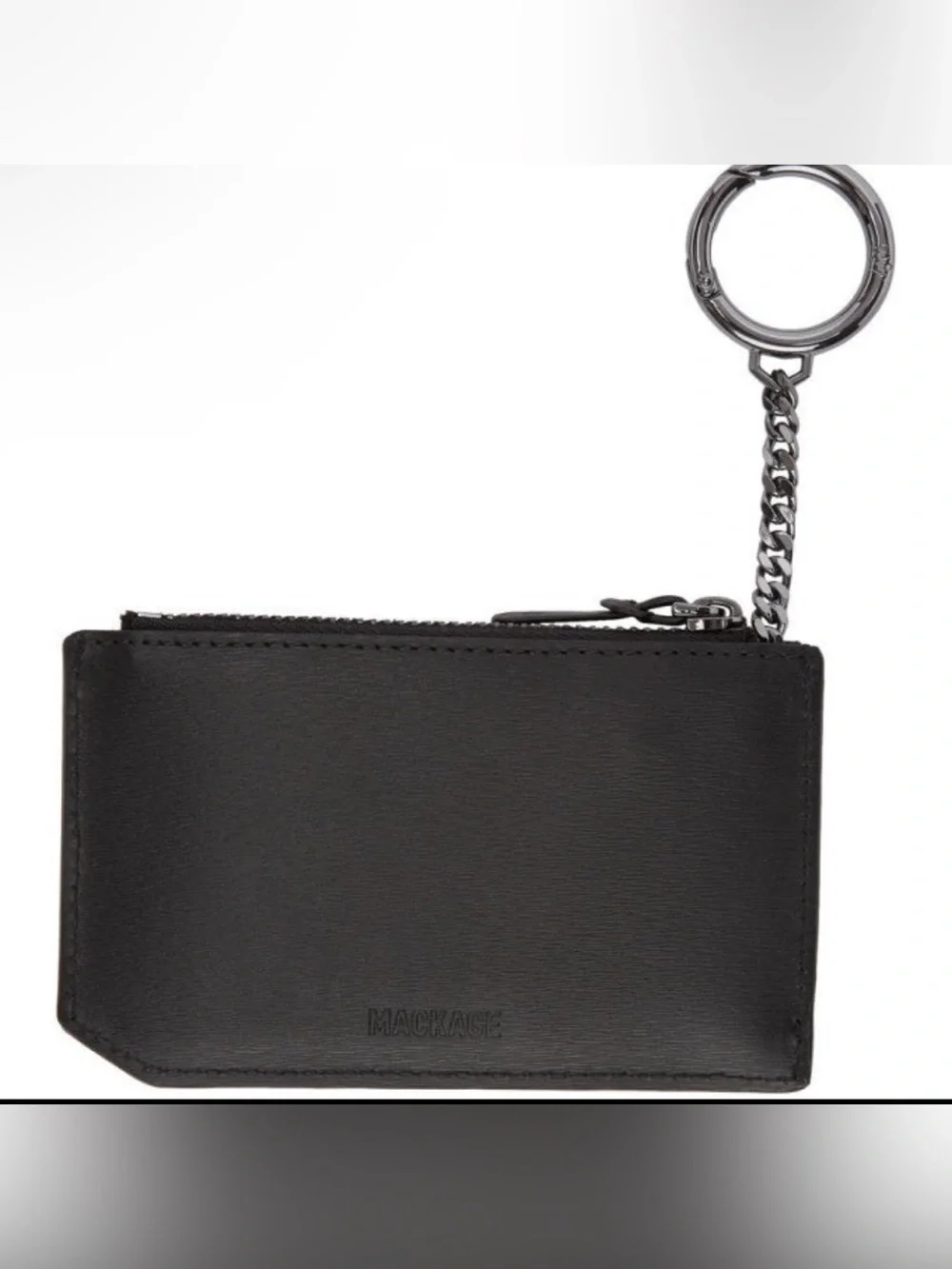 Mackage Zip Card Case With Keychain Black.